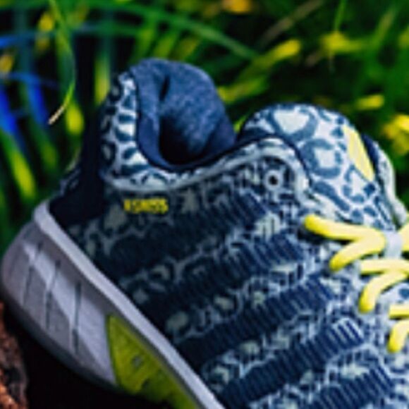 K-Swiss Hypercourt Express Blue Leopard Tennis Shoes. - Picture 4 of 16